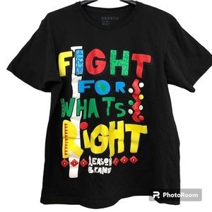 Reason Brand Graphic T-Shirt Fight For Your Right Bold Bright Colorful 90s Style
